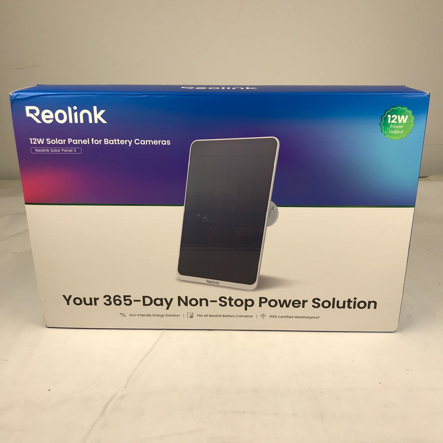 Reolink Solar Panel 3 - 12W Solar Panel for Battery Cameras