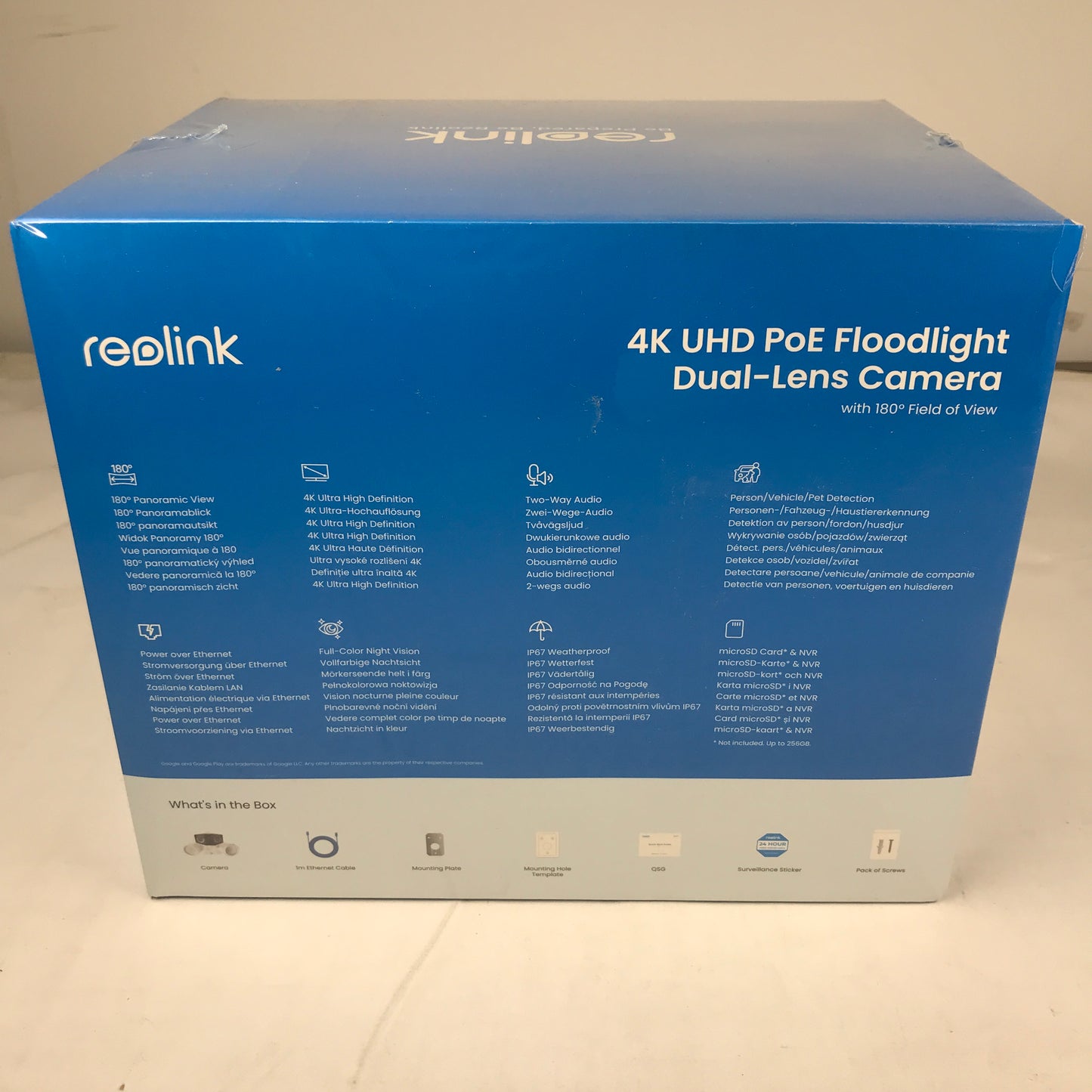 Reolink Floodlight Series F750P - 4K UHD PoE Floodlight Dual-Lens Camera