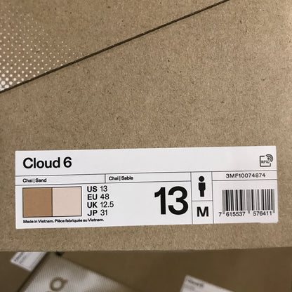 On Cloud 6 Men's Running Shoes - Chai/Sand