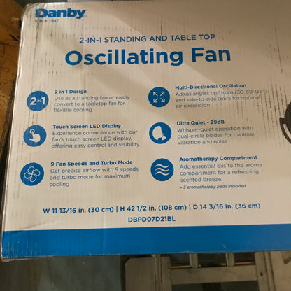 Danby Ultra Quiet Oscillating 2-in-1 Fan 35.99 cm (14.17 in.)