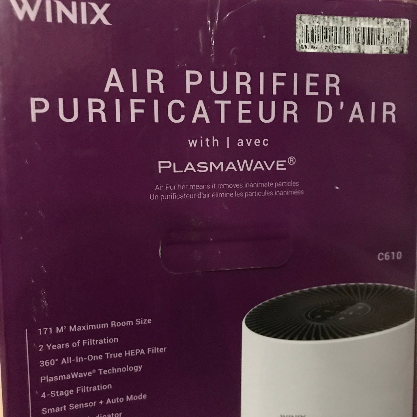 Winix C610 4-Stage Air Purifier with WIFI and PlasmaWave Technology
