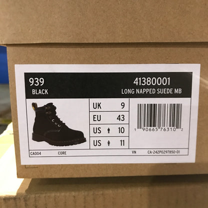 Dr. Martens 939 Ben Boot Leather Lace Up Boots - Black