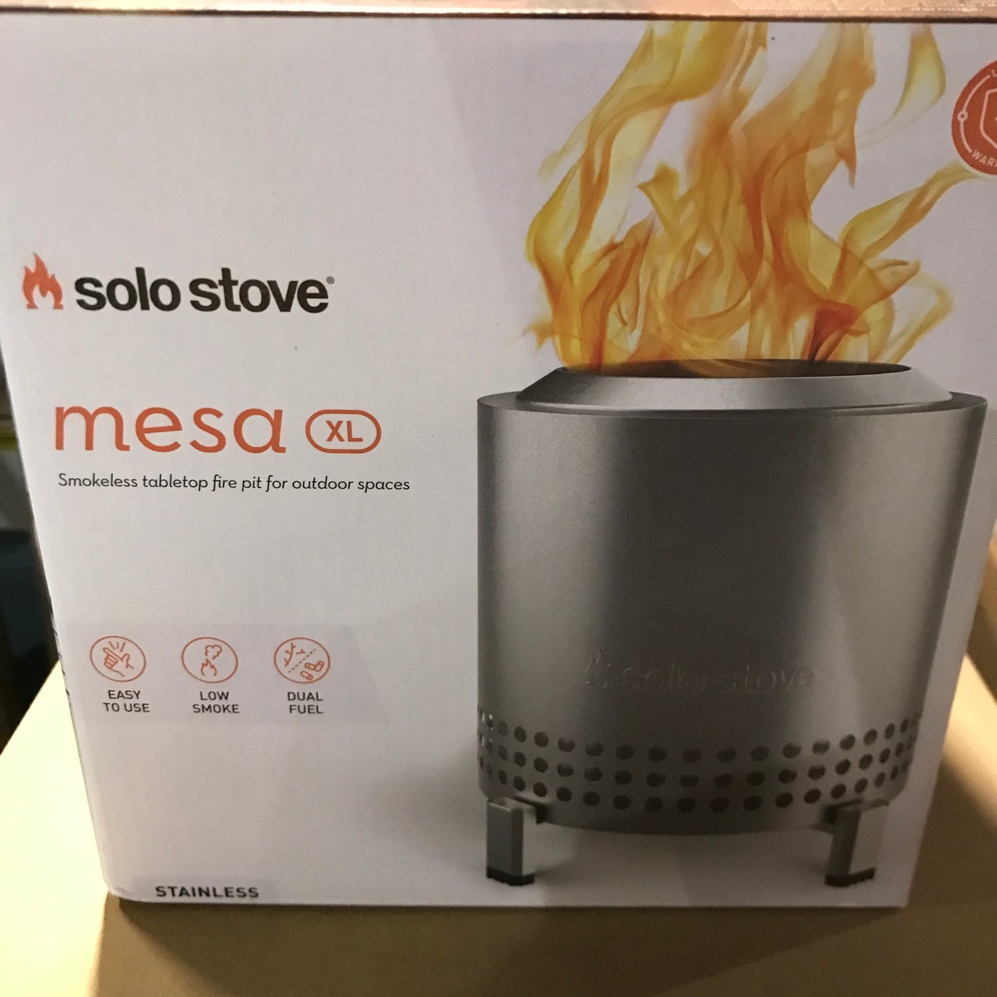 Solo Stove Mesa XL Tabletop Fire Pit - Stainless Steel