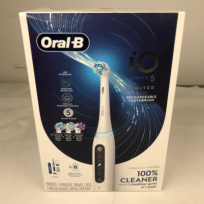 Oral-B iO Series 5 Electric Toothbrush with (1) Brush Head, Rechargeable, White