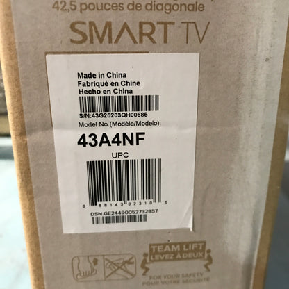 Hisense 43" Full HD Smart Fire TV (43A4NF) - PICK UP ONLY