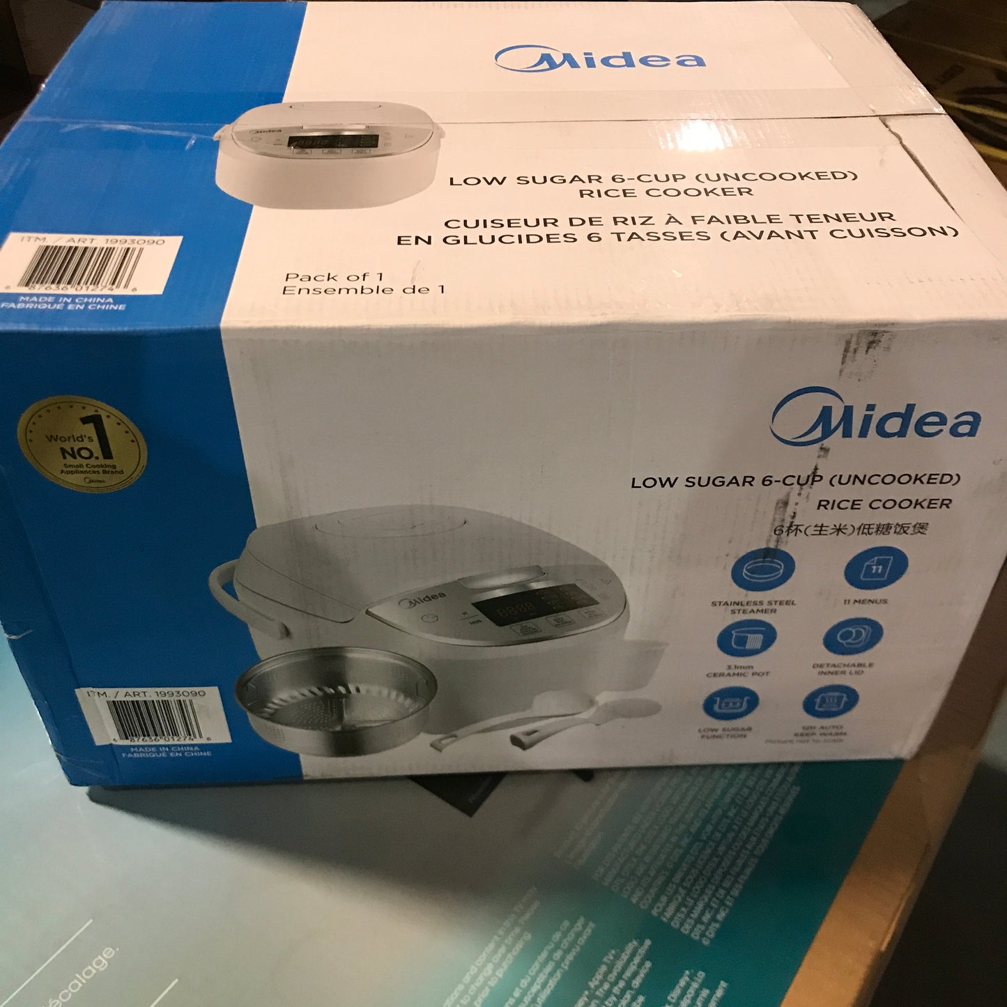 Midea Low-Sugar 6-Cup Rice Cooker (Uncooked Capacity)