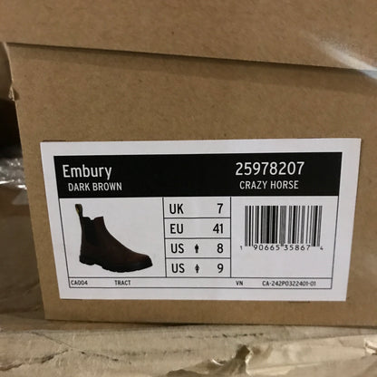Dr. Martens Embury Crazy Horse Leather Casual Boots - Dark Brown