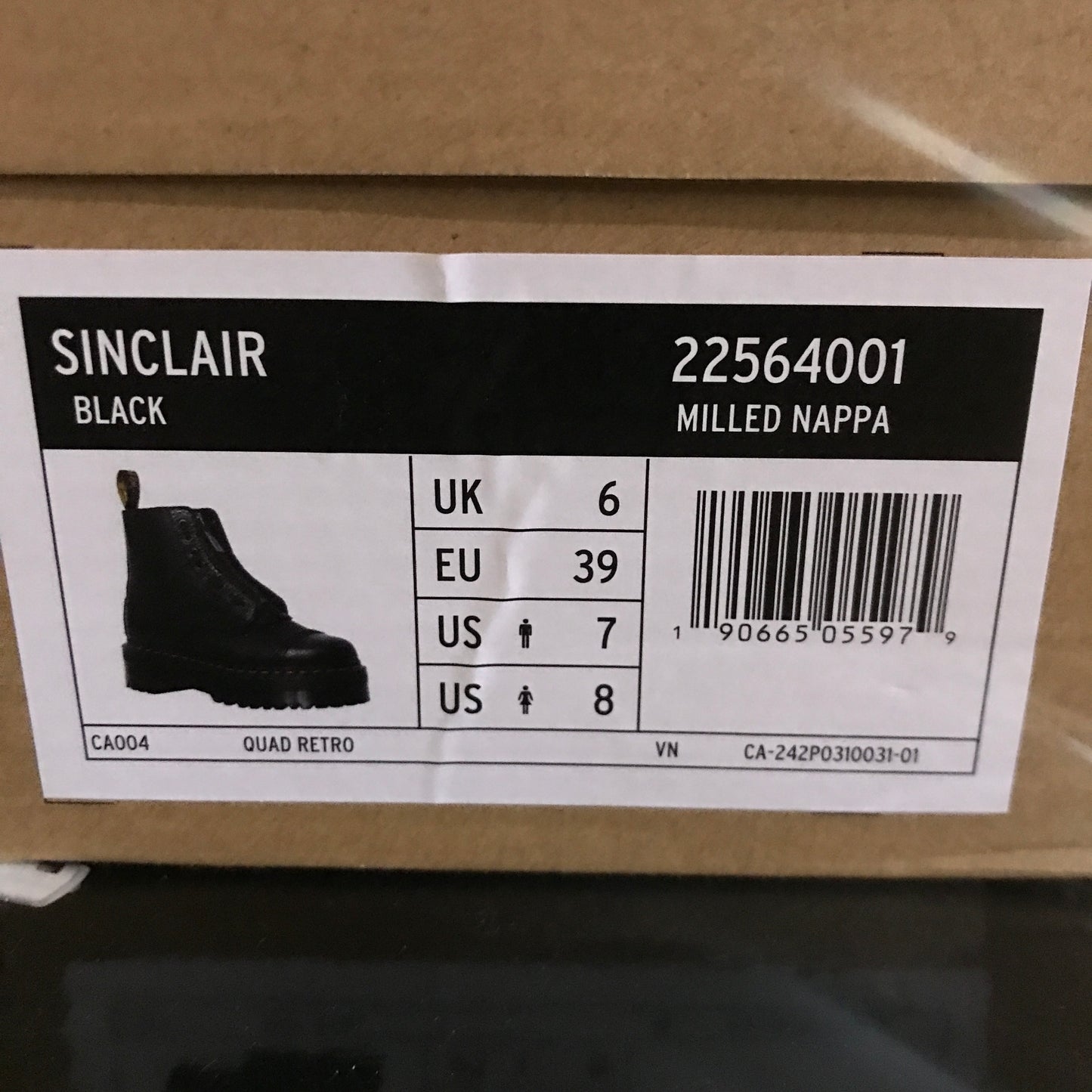 Dr. Martens Sinclair Milled Nappa Leather Platform Boots - Black