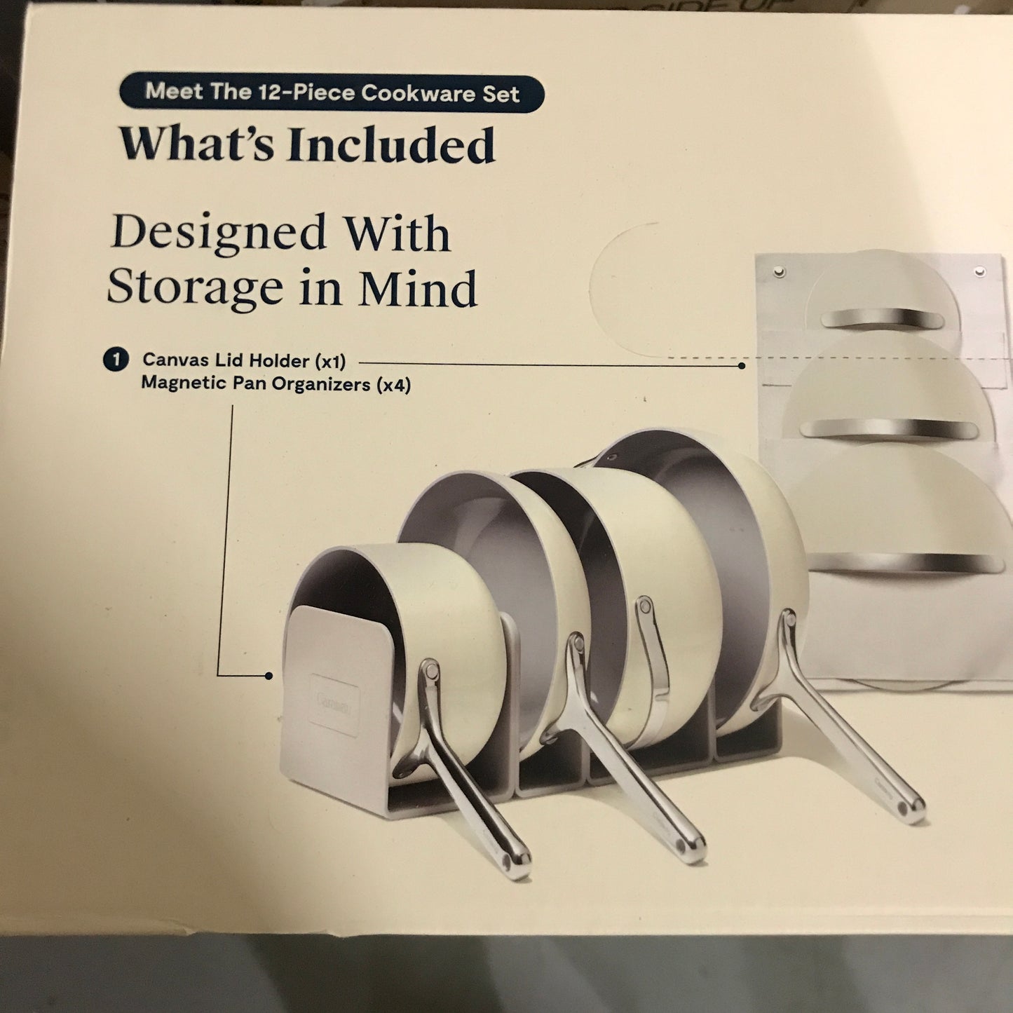Caraway Ceramic Cookware 12-Piece Set - Cream