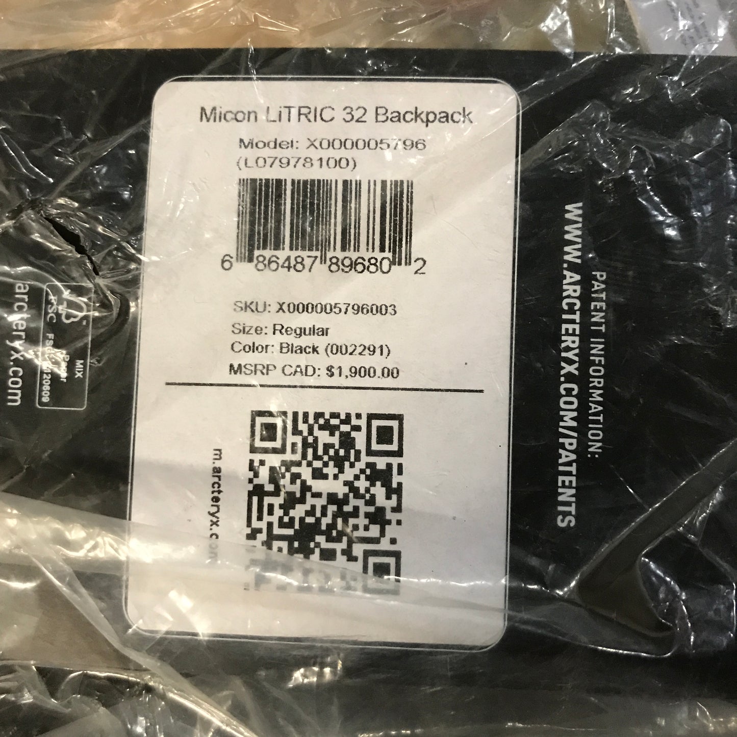 Arc'teryx Micon LiTRIC 32 Backpack - Black