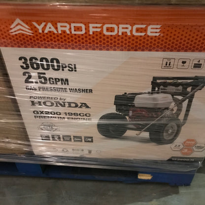 Yard Force 3600 PSI 2.5 GPM Pressure Washer