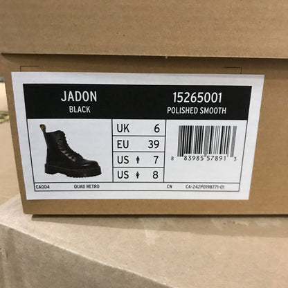 Dr. Martens Jadon Boot Smooth Leather Platforms - Black