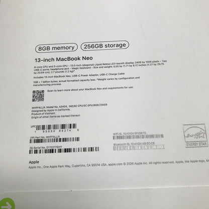 Apple MacBook Neo (8GB Memory / 256GB Storage) - Indigo
