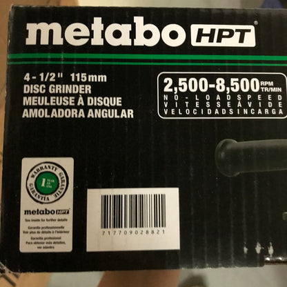 Metabo HPT Angle Grinder 4-1/2-Inch (G12VE2)