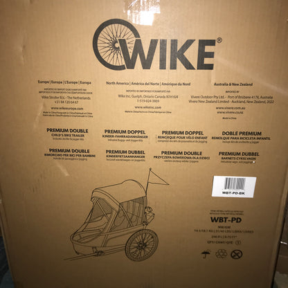 Wike Premium Double Bike Trailer 3-in-1 Double Stroller