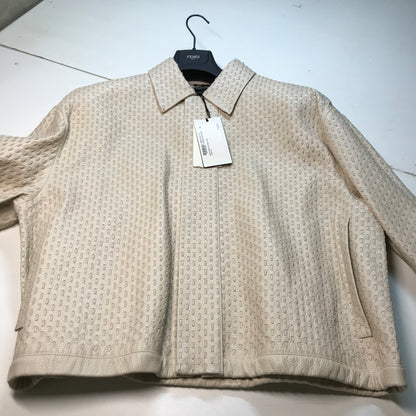 Fendi Blouson White Deerskin Selleria Blouson - Mens Jacket