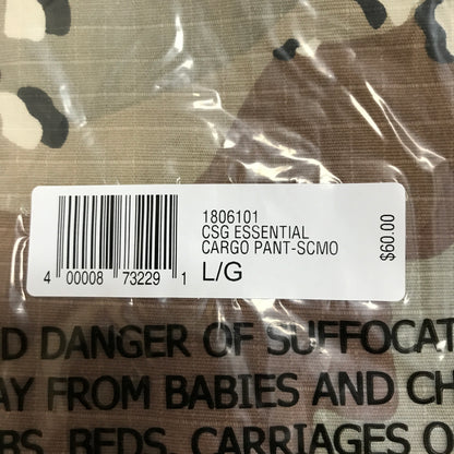 CSG Men's Essential Cargo Pants - Sand Camo/Black