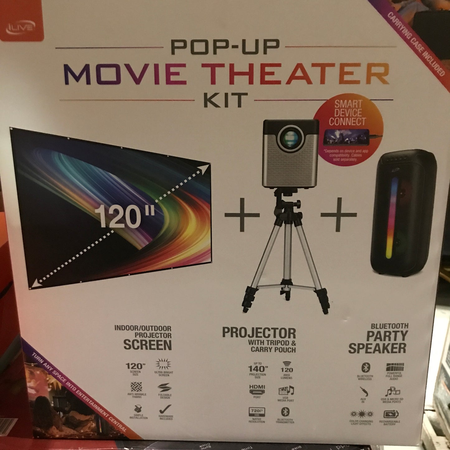 iLive Pop-Up Movie Theater Kit