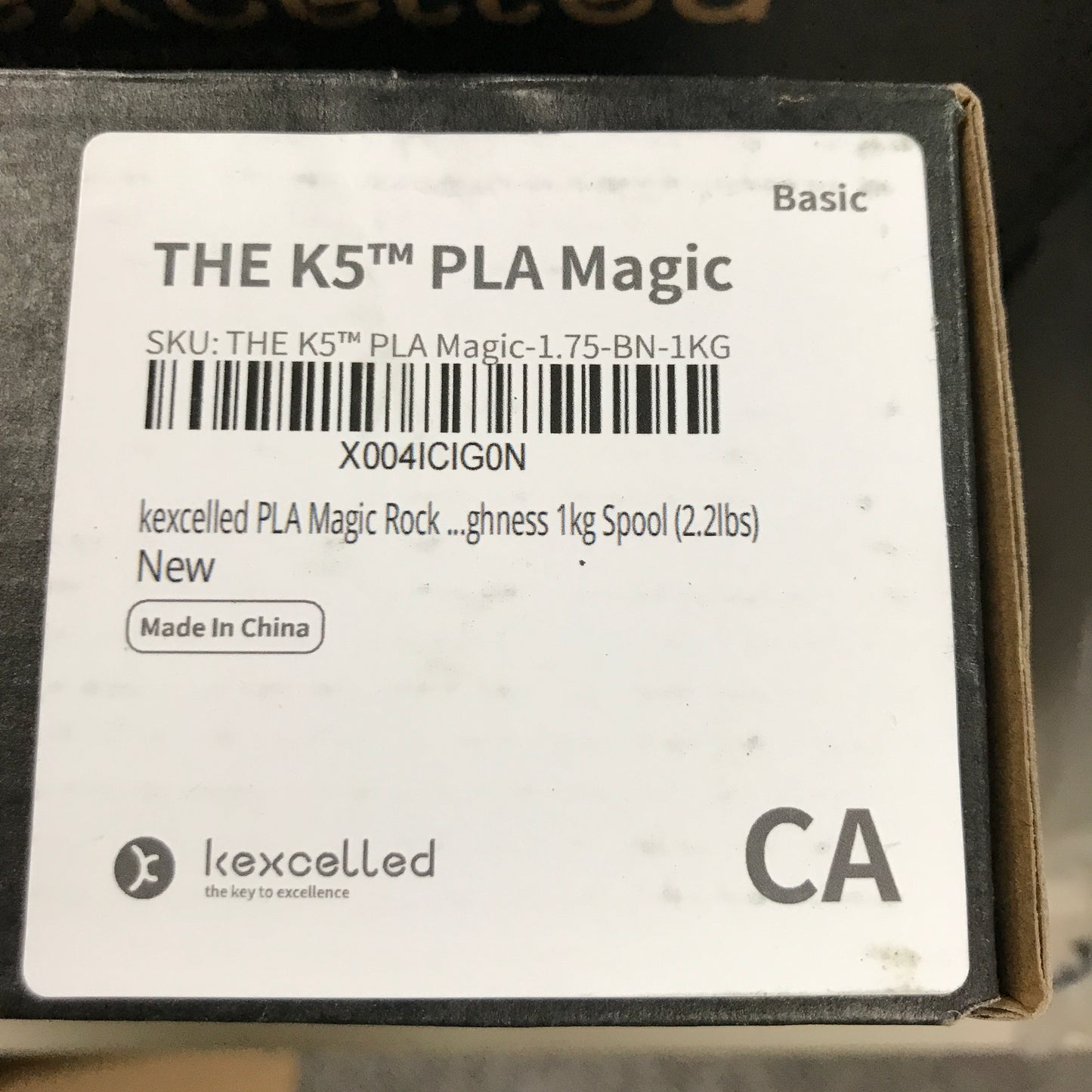kexcelled 3D Printer Filament THE K5 PLA Magic-1.75-BN-1KG - Magic Brown