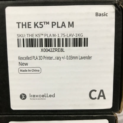 kexcelled 3D Printer Filament THE K5 PLA M-1.75-LAV-1KG - Lavender