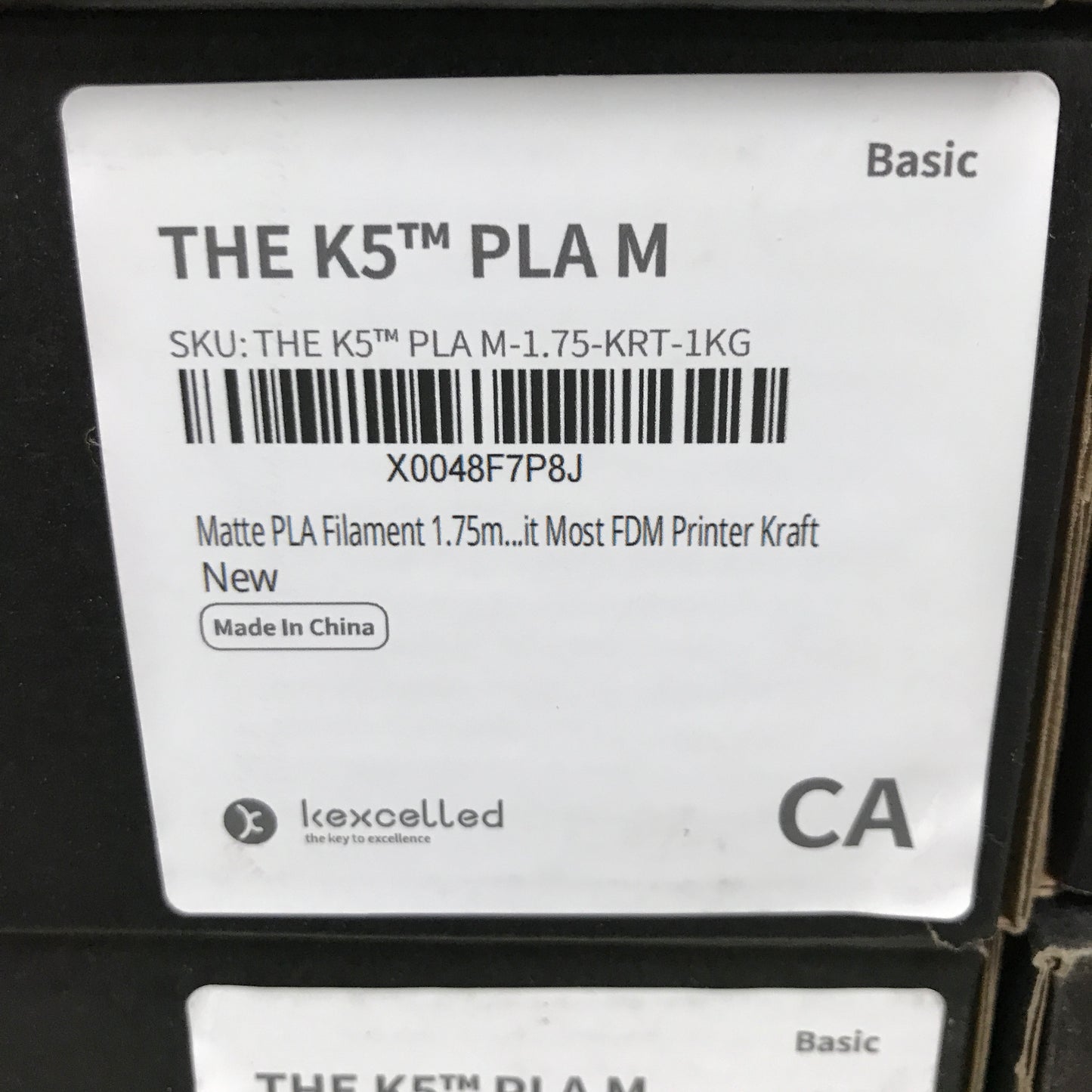 kexcelled 3D Printer Filament THE K5 PLA M-1.75-KRT-1KG - Matte Kraft