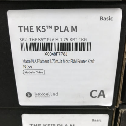 kexcelled 3D Printer Filament THE K5 PLA M-1.75-KRT-1KG - Matte Kraft