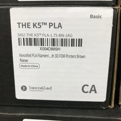kexcelled 3D Printer Filament THE K5 PLA-1.75-BN-1KG - Brown