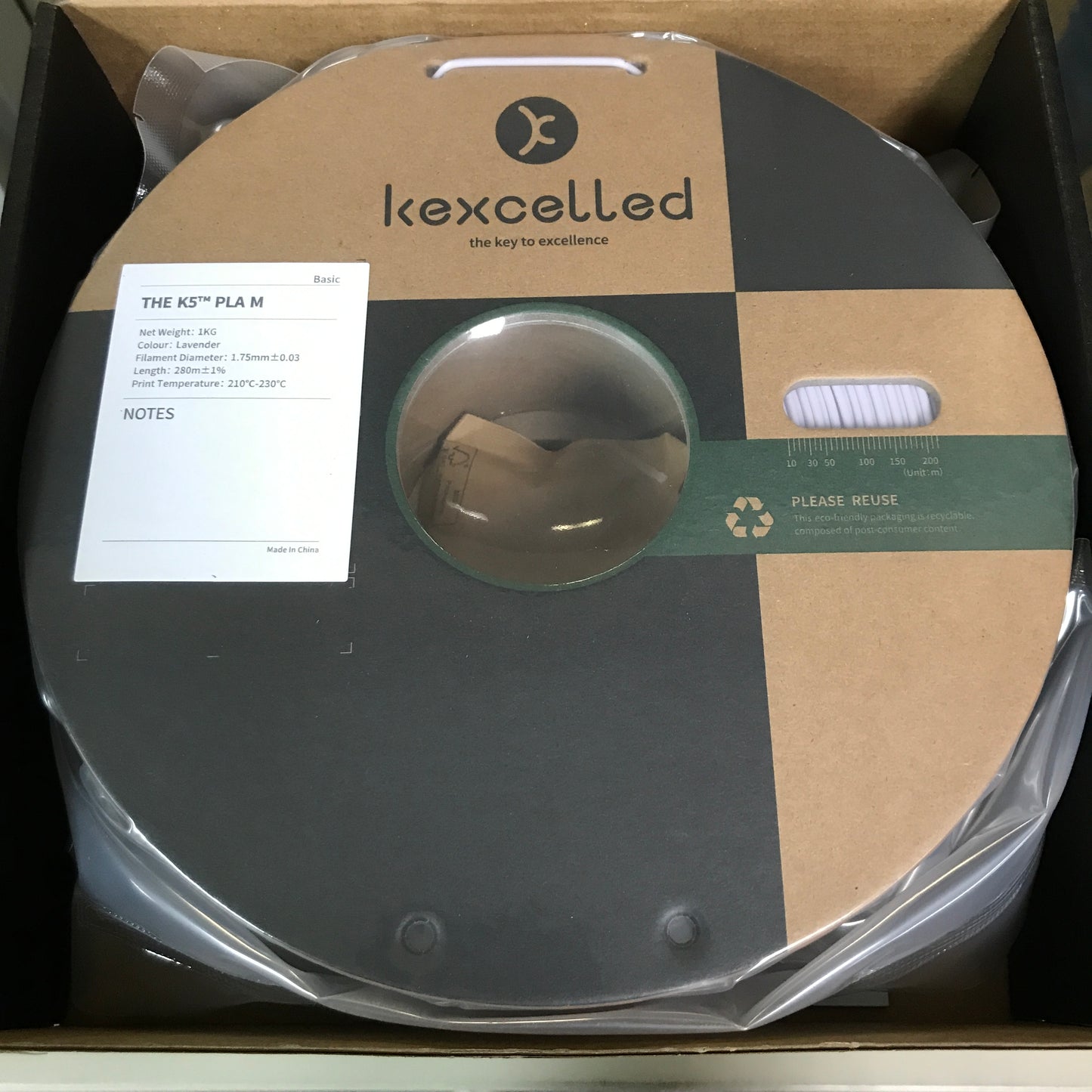 kexcelled 3D Printer Filament THE K5 PLA M-1.75-LAV-1KG - Lavender