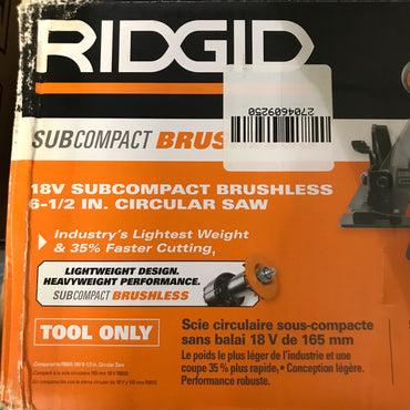 RIDGID 18V SubCompact Brushless Cordless 6-1/2-Inch Circular Saw (Tool-Only)