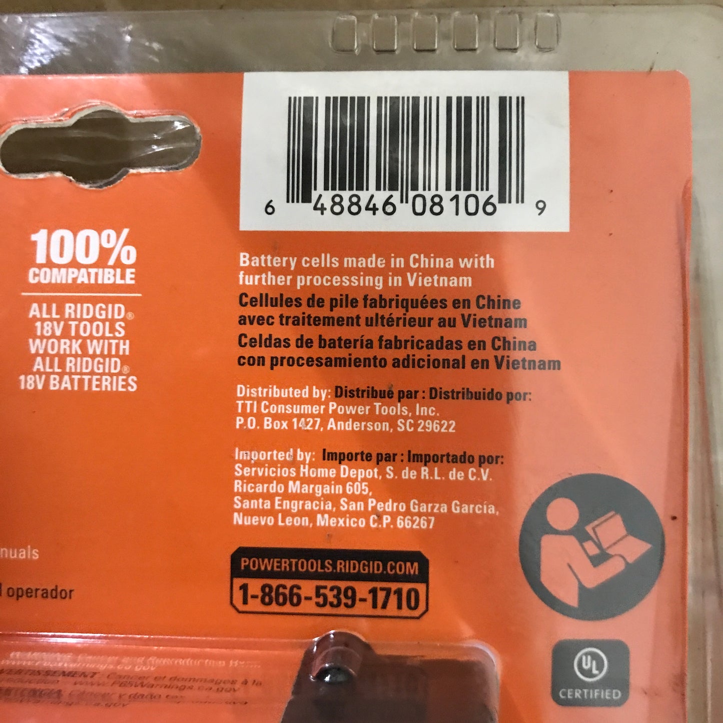 RIDGID 18V Lithium-Ion (1) 4.0 Ah Battery and (1) 2.0 Ah Battery