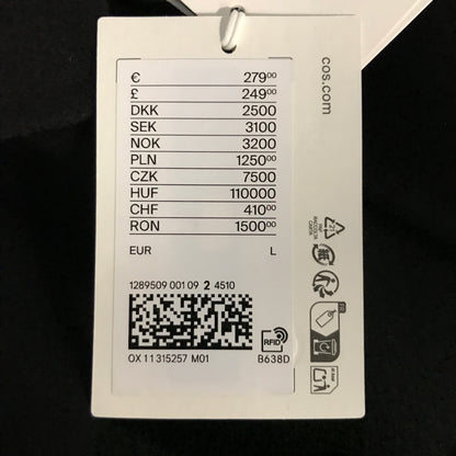 COS Double-Faced Wool Long Car Coat Men's - Black