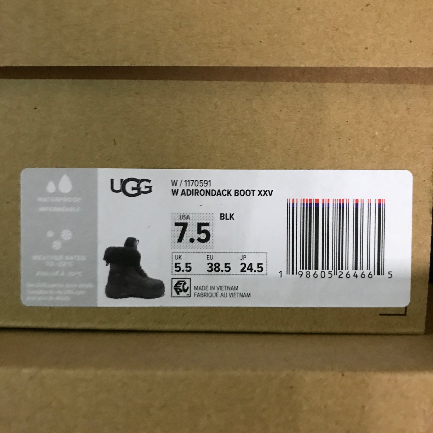 UGG Women's Adirondack Boot XXV - Black