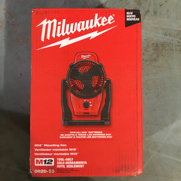Milwaukee Tool M12 12V Lithium-Ion Cordless Jobsite Mounting Fan (Tool-Only)
