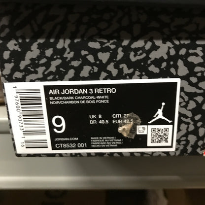Air Jordan 3 Retro "Black Cat" Sneakers