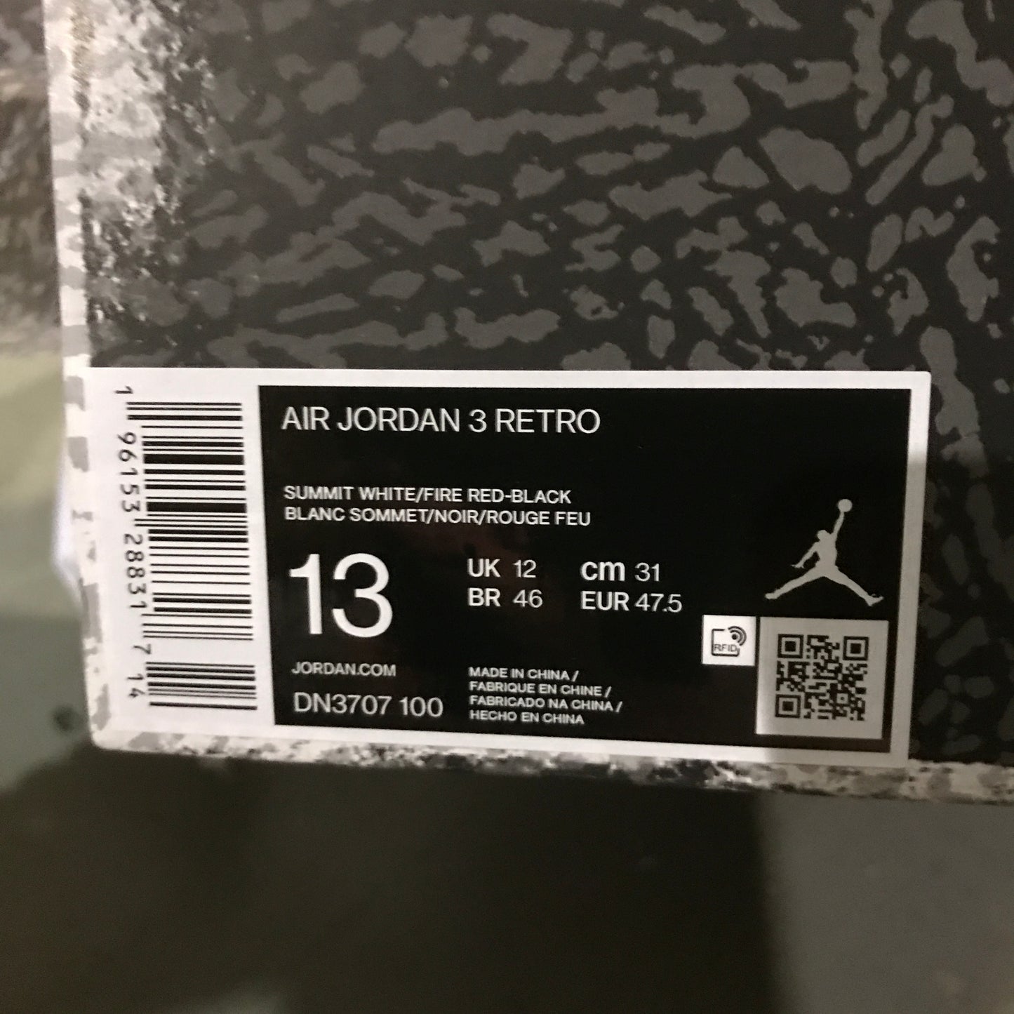 Air Jordan 3 Retro White Cement Re-imagined Sneakers