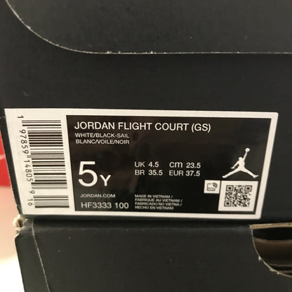 Nike Jordan Flight Court GS - White Sail Black