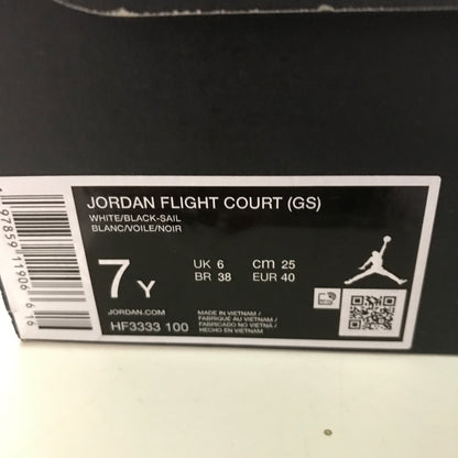 Nike Jordan Flight Court GS - White Sail Black