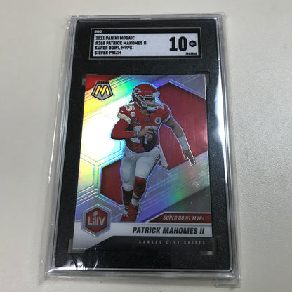 2021 Panini Mosaic #288 Patrick Mahomes II Super Bowl Mvps Silver Prizm - SGC 10 GEM
