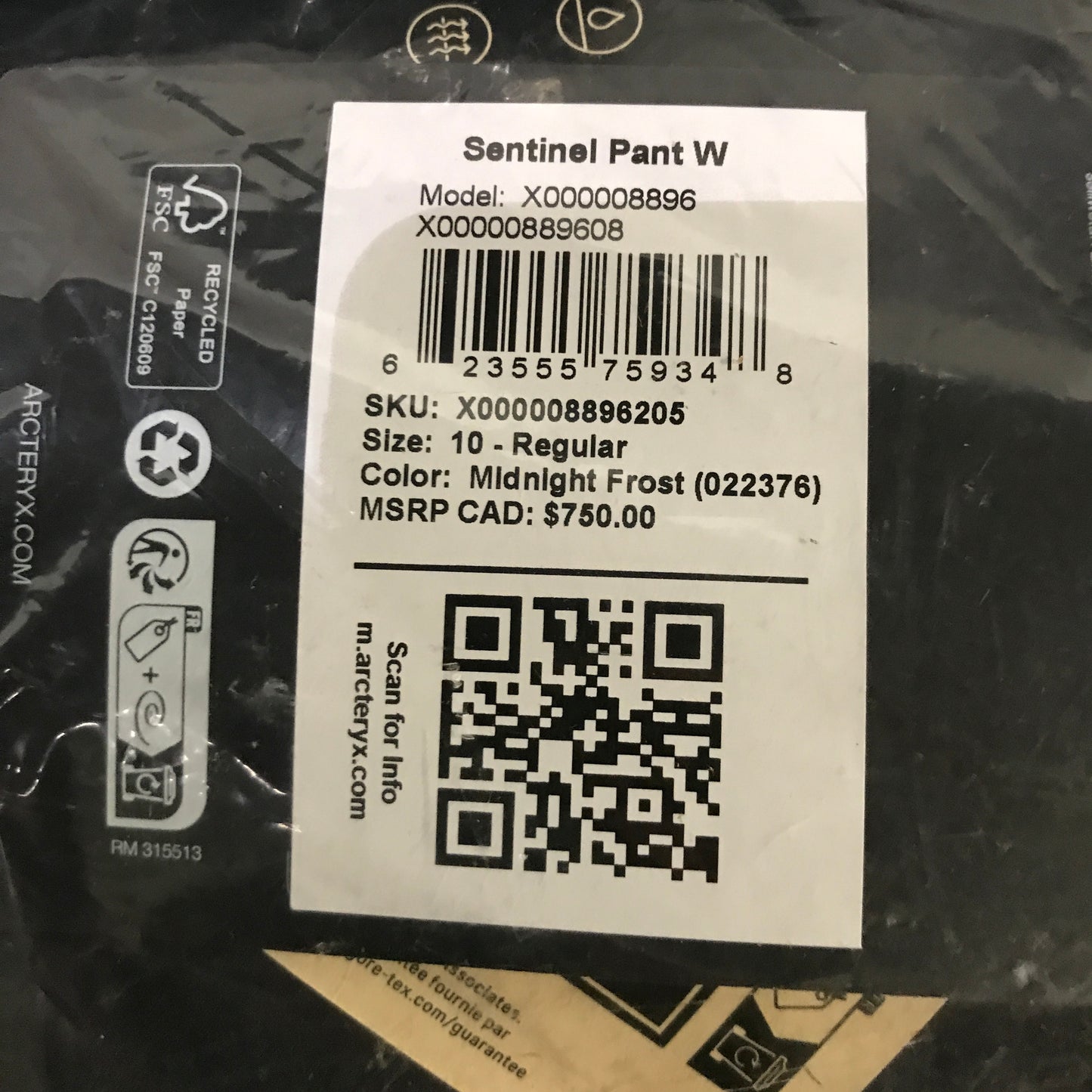 Arc'teryx Sentinel Pant Women's - Midnight Frost