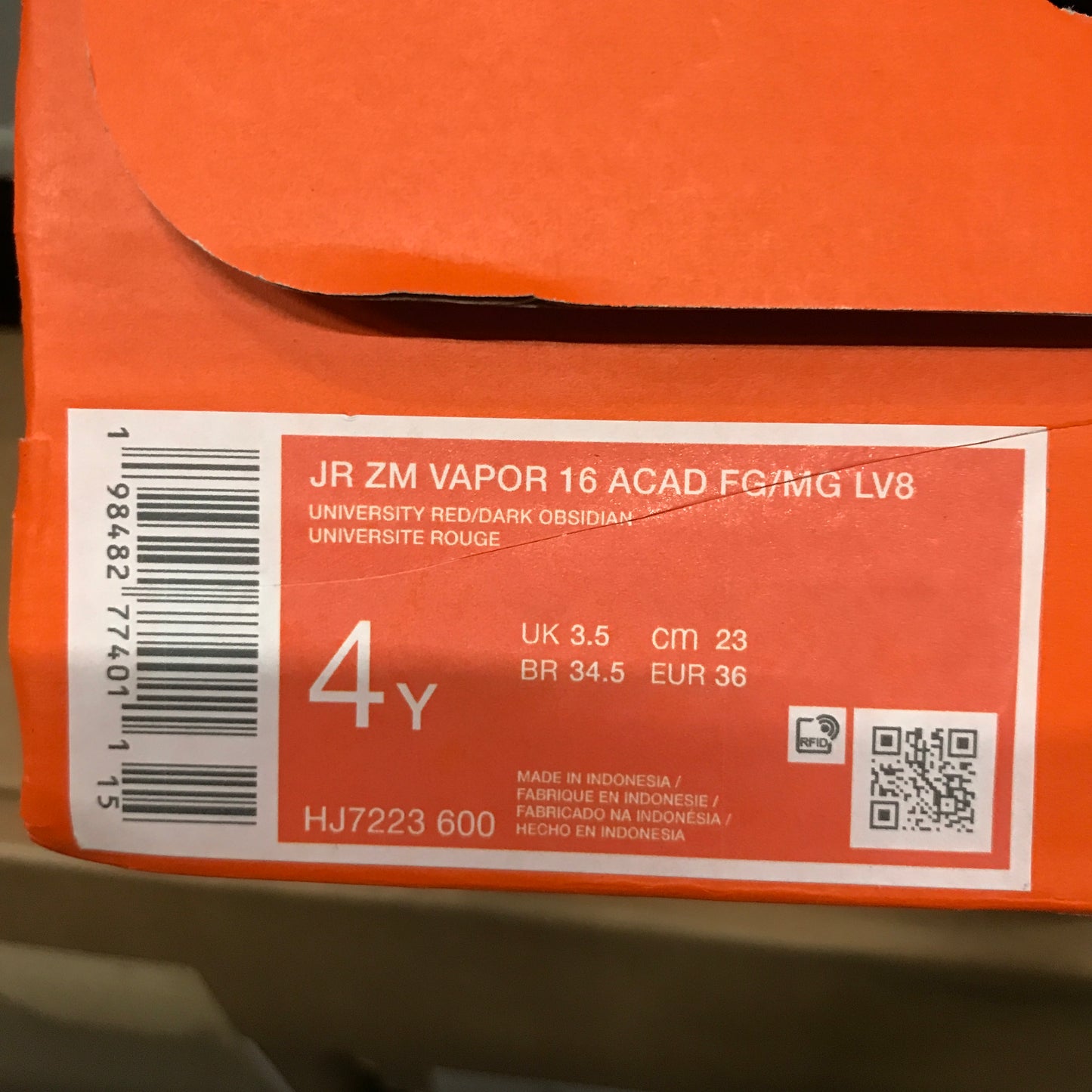 Nike Zoom Vapor 16 Academy LV8 FG/MG (GS) - University Red White