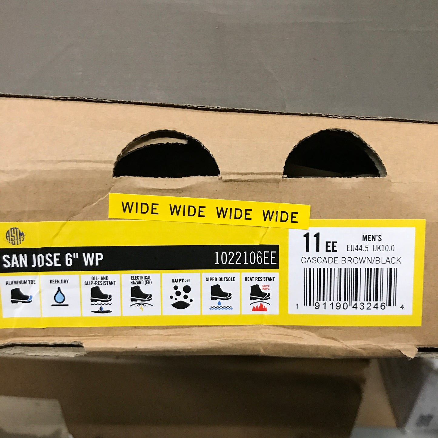 KEEN Utility Men's San Jose WP Safety Boots - Cascade Brown/Black