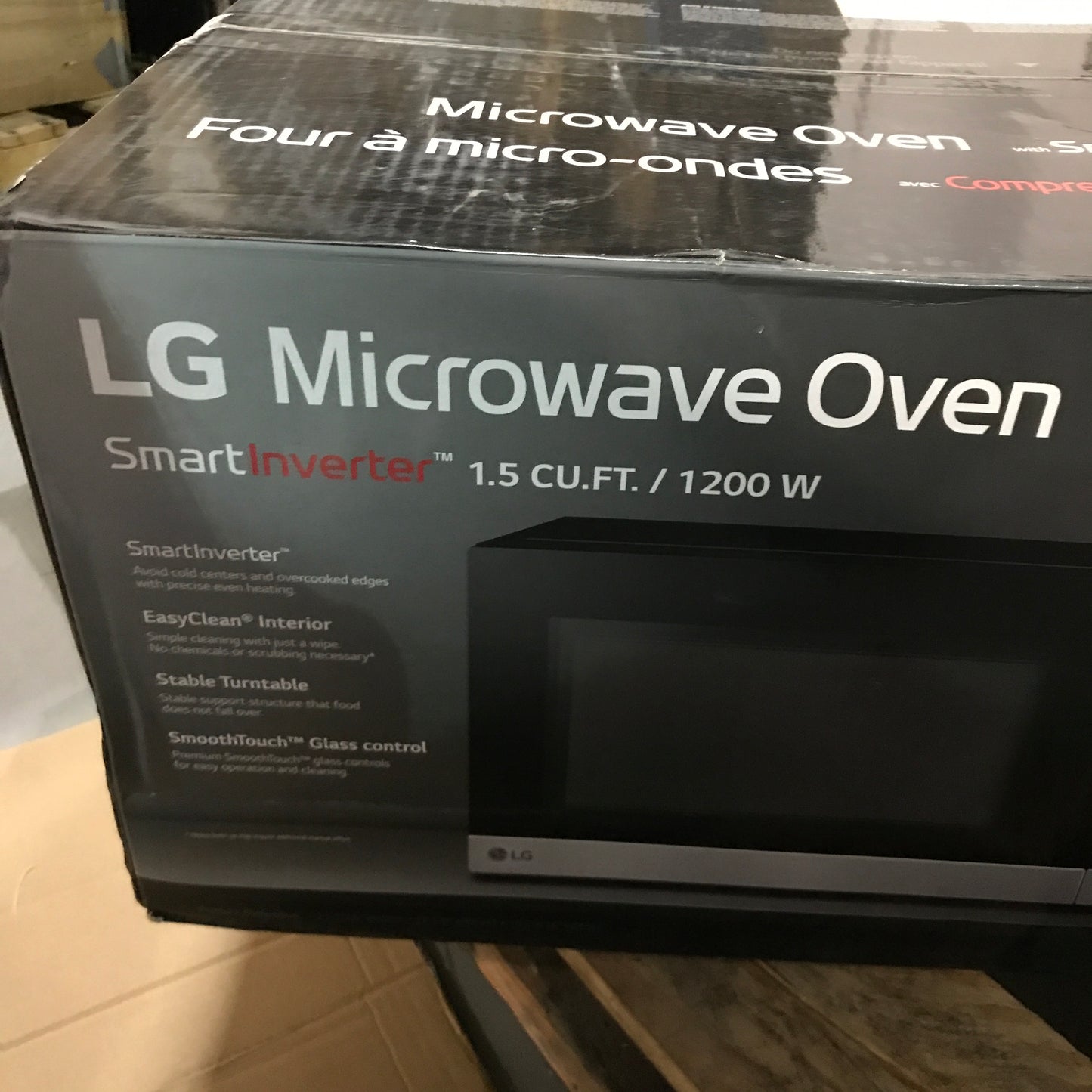LG 1.5 cu ft. Countertop Microwave Smart Inverter, Sensor Cook & NeoChef, Stainless