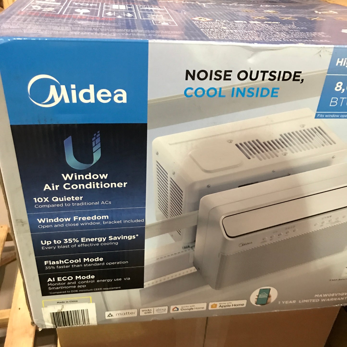 Midea 8,000 BTU Smart Inverter U-Shaped Window Air Conditioner (Updated Model) - PICK UP ONLY