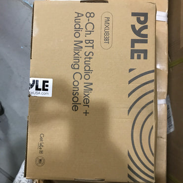 Pyle 8-Channel Bluetooth DJ Audio Mixer w/DSP Effects, USB Recording | Durable Low-Noise Build, 4 XLR Inputs & 3-Band EQ, Ideal for DJ/Karaoke/Studio, 16 Built-In DSP Effects