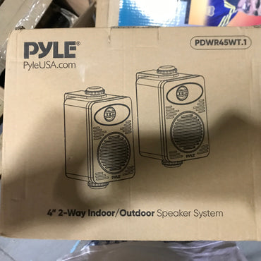 Pyle Outdoor/Indoor Speakers, 2-Way Full Range Waterproof Speaker System White