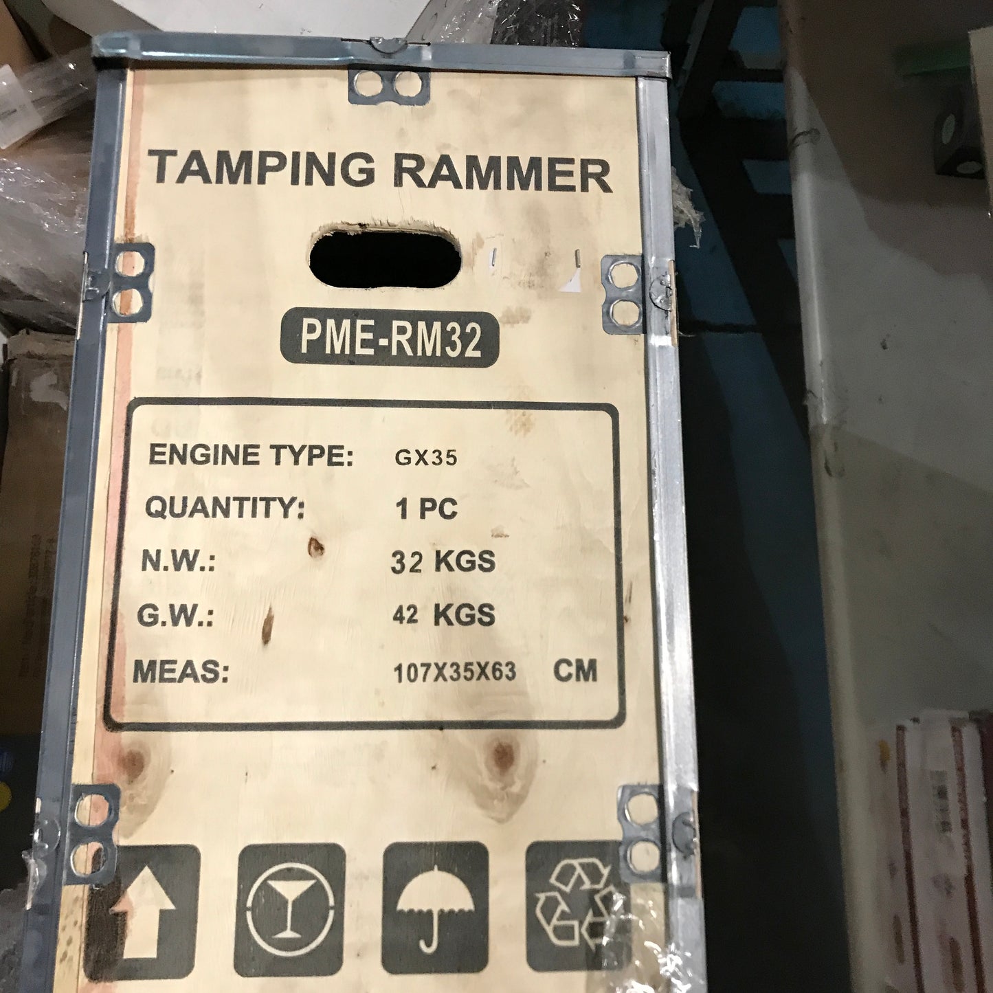 HOC RM32 Super Lightweight Jumping Jack Tamping Rammer - Honda GX35, 2922 Lbf Pound Force