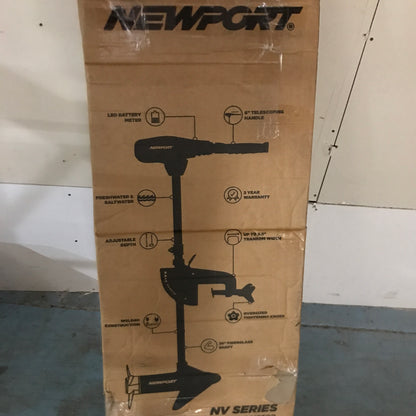 Newport Vessels NV-Series 62lb Thrust Saltwater Transom Mounted Trolling Electric Trolling Motor w/ LED Battery Indicator & 36" Shaft