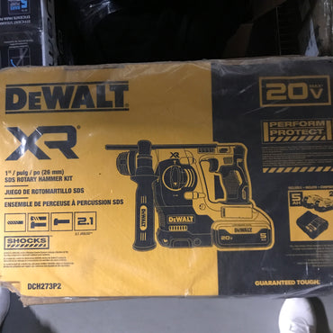 DEWALT  Max XR® Brushless L-Shape Rotary Hammer Kit, 20 V, 1", 0-1100 RPM