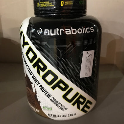 Nutrabolics Hydropure Whey Protein Extreme Chocolate 4.5lbs - Helps with Recovery, Muscle and Performance