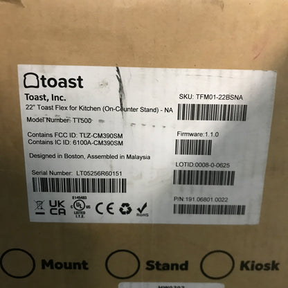 Toast Flex POS 22" Kitchen Display Touch Monitor TT500